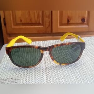 Tortoise Shell Sunglasses with Yellow Arms
